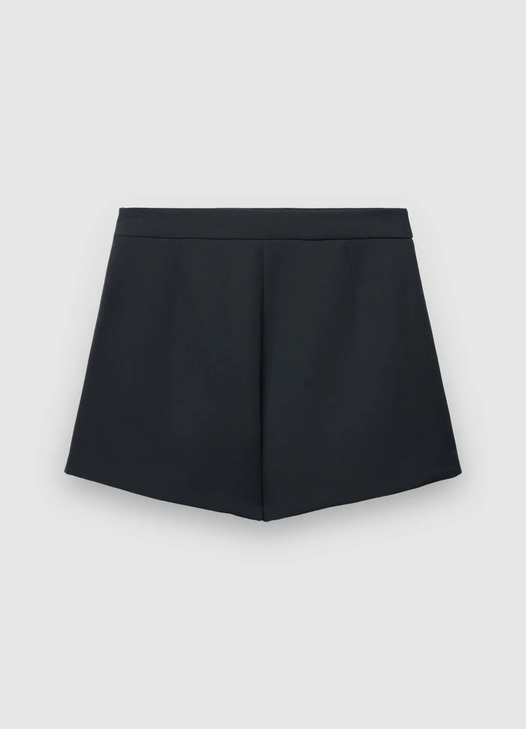 Calliope jupe-short unie femme zip latéral