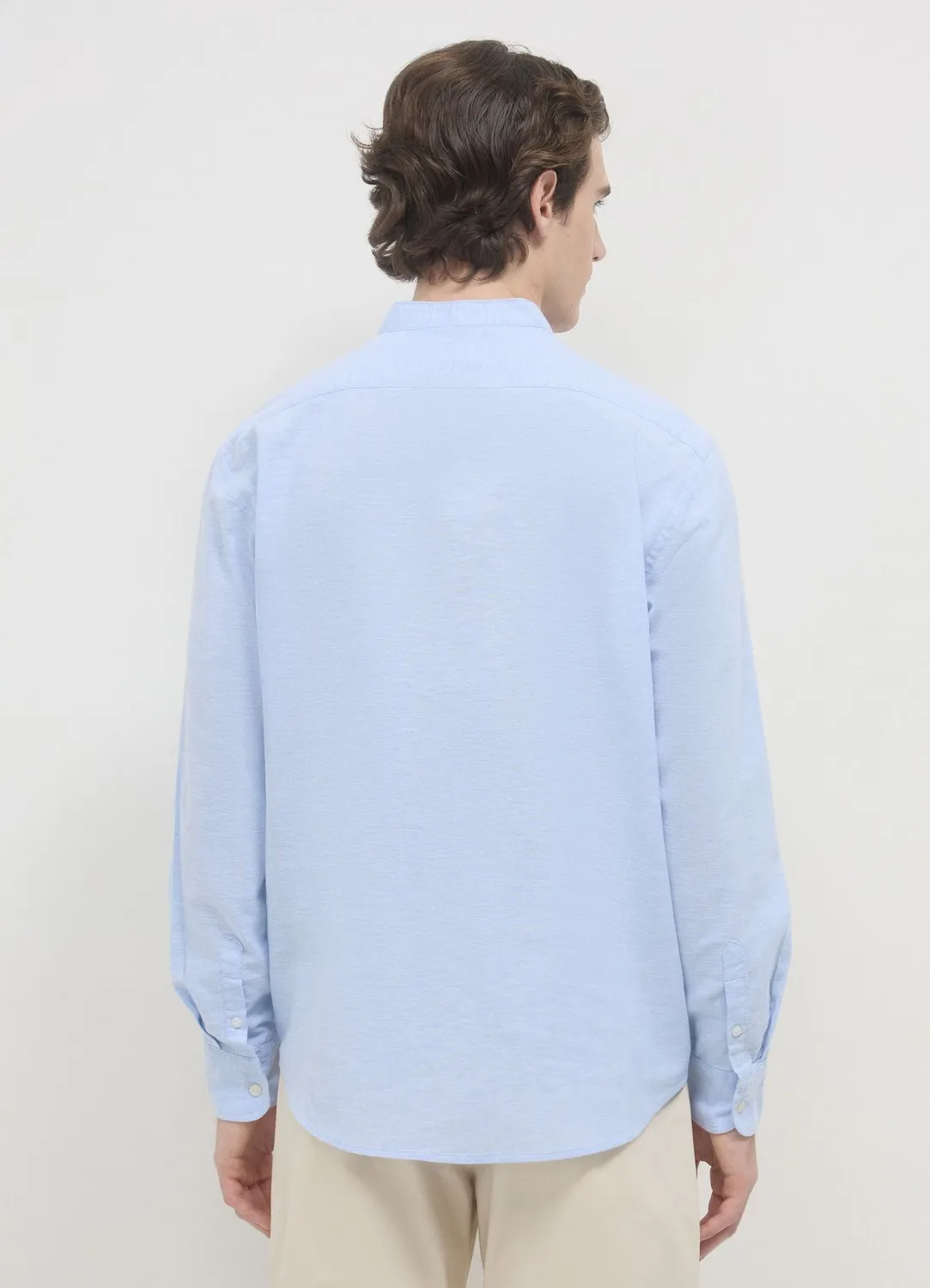 Calliope Chemise coréenne homme lin manches longues