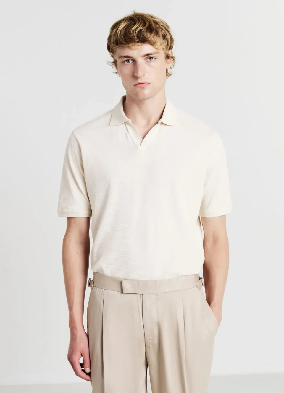 Calliope polo homme coton uni manches courtes