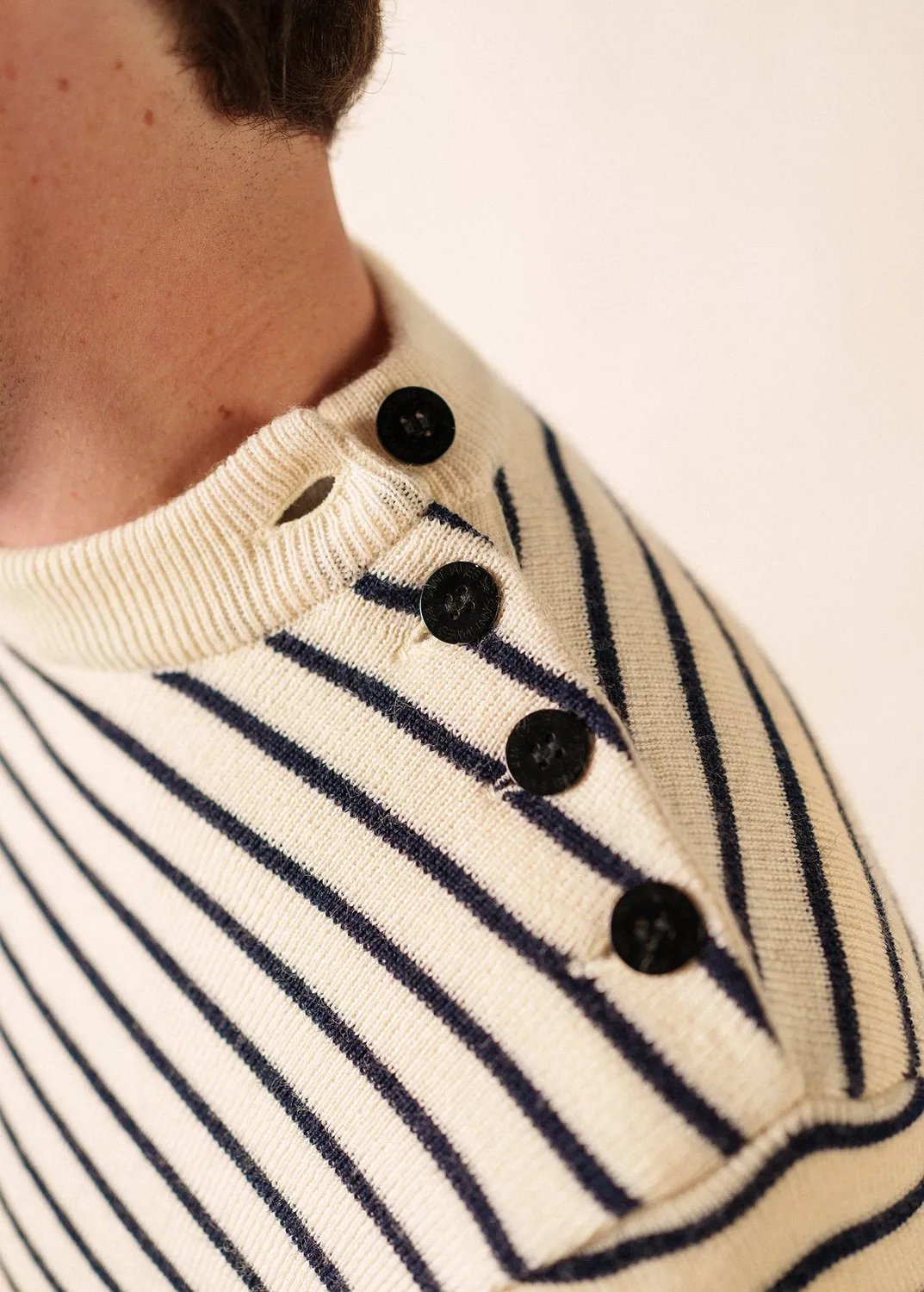Saint James Matelot pull marin écru marine pur laine