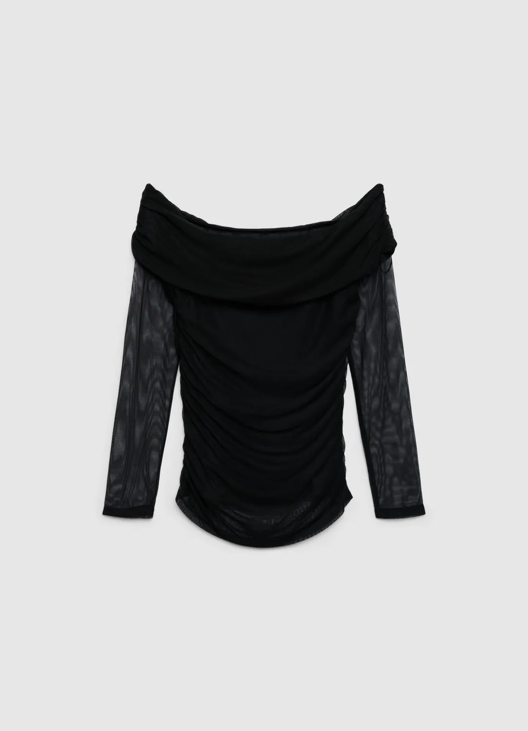 Calliope t-shirt femme épaules dénudées tulle froncé