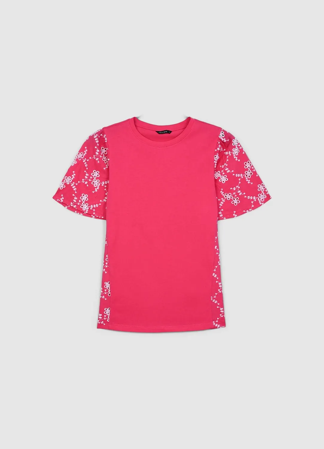 Calliope t-shirt broderie anglaise femme coton