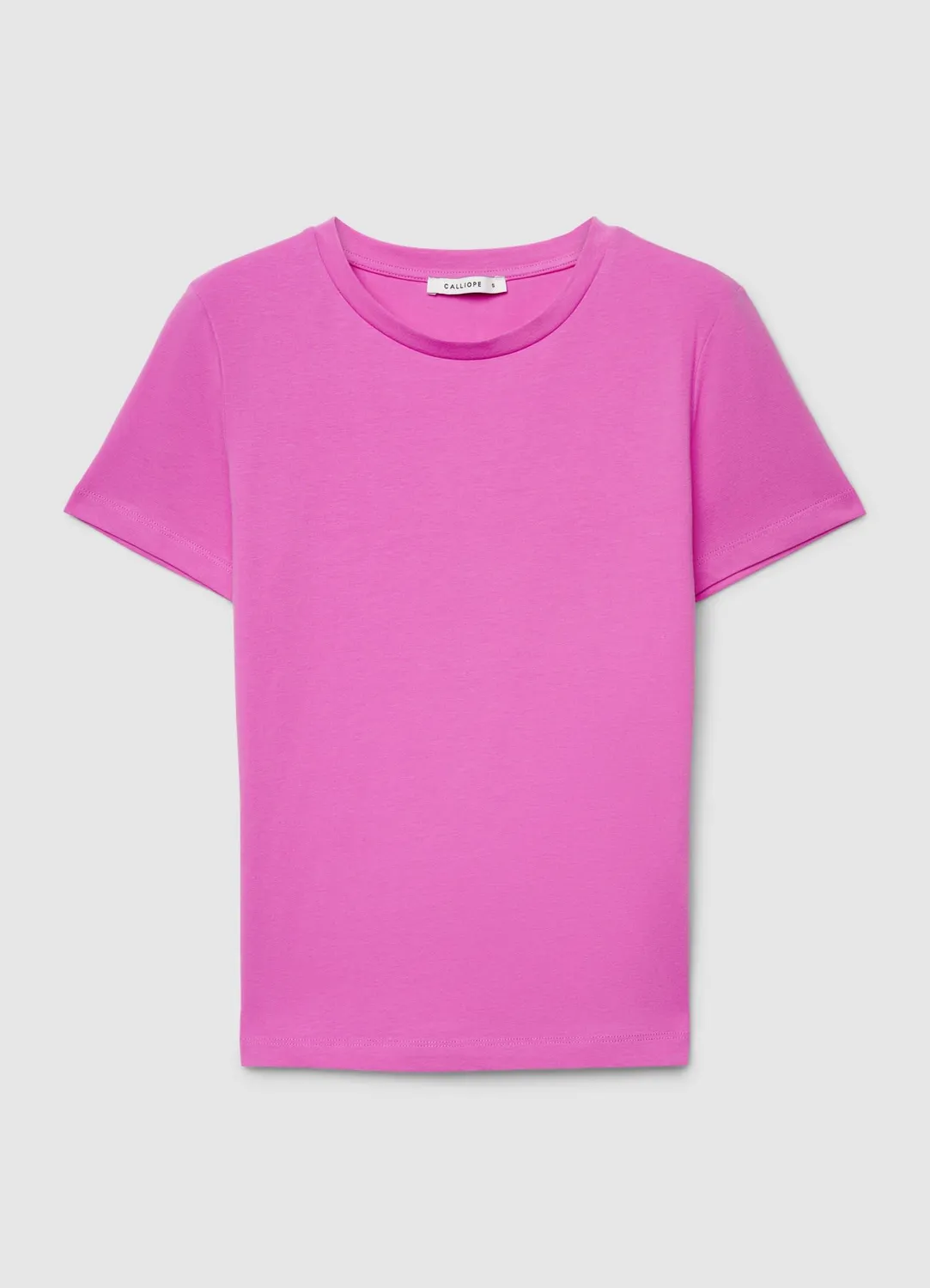 Calliope t-shirt col rond femme S coton uni