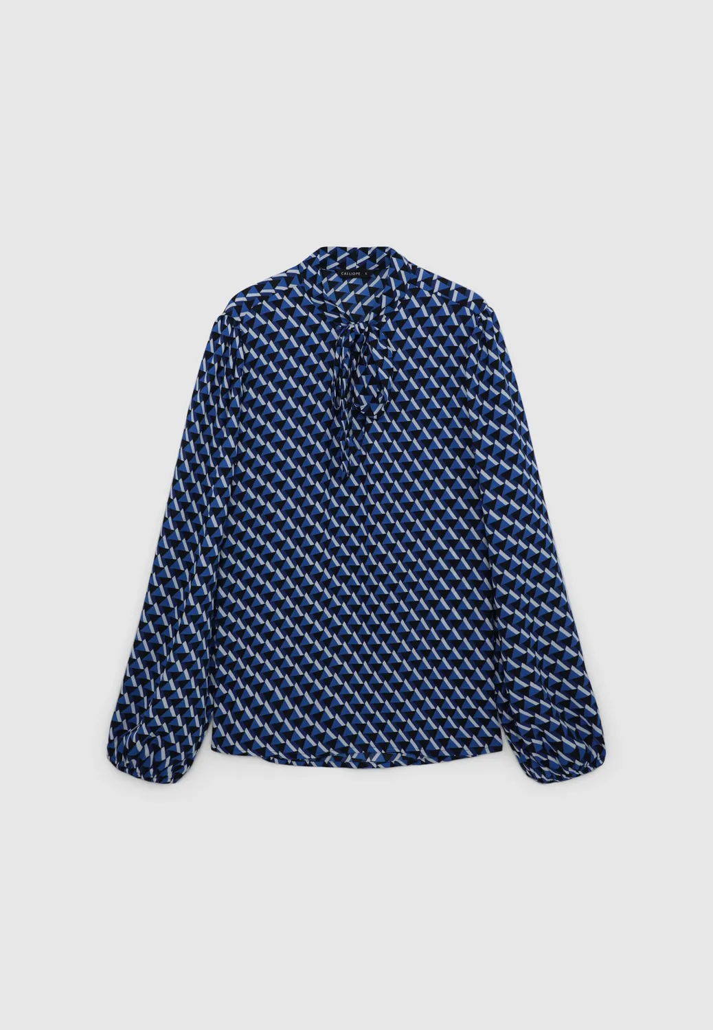 Chemisier Calliope femme col coréen cravatin fantaisie