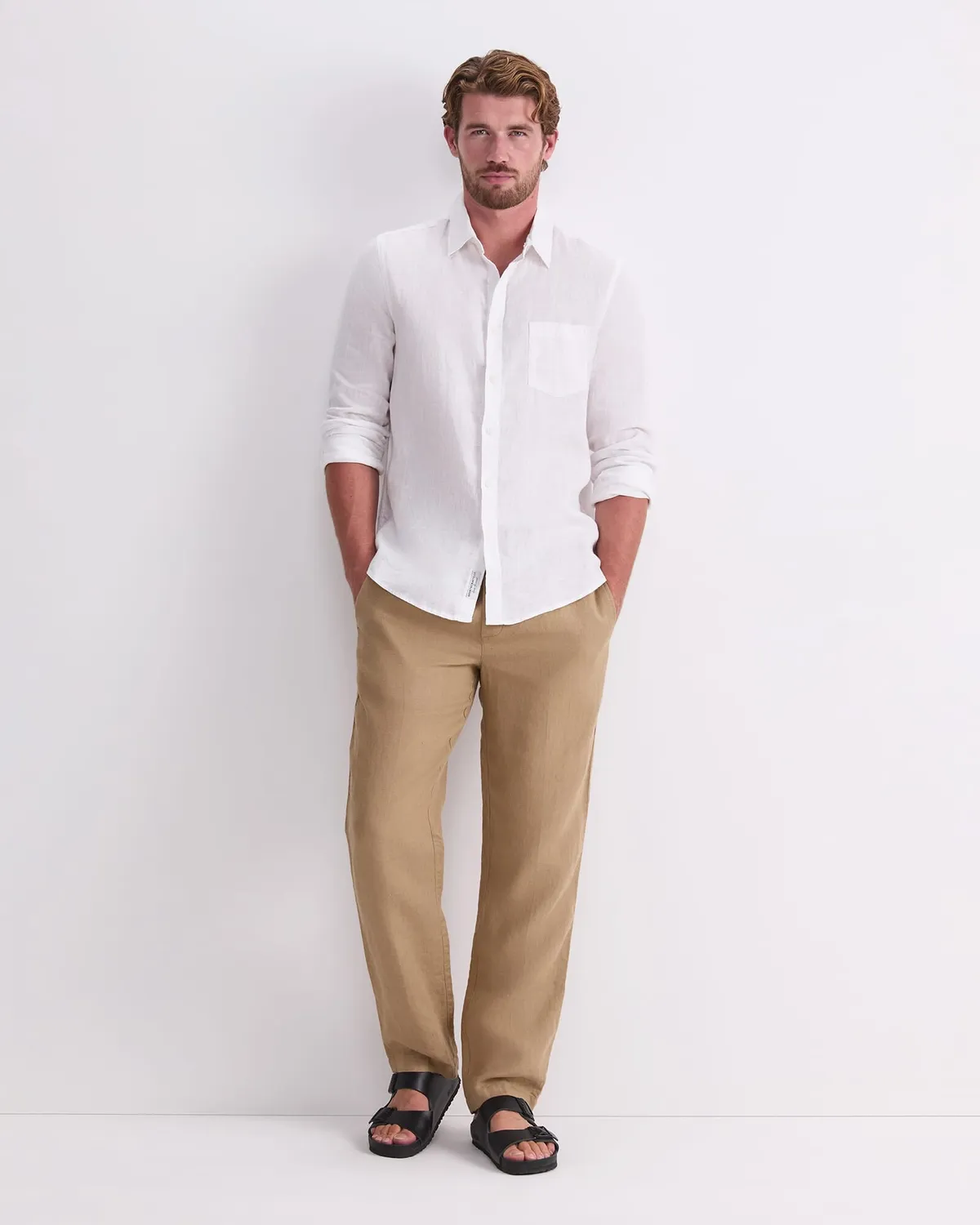 Sportscraft Caffery pantalon lin cordon homme