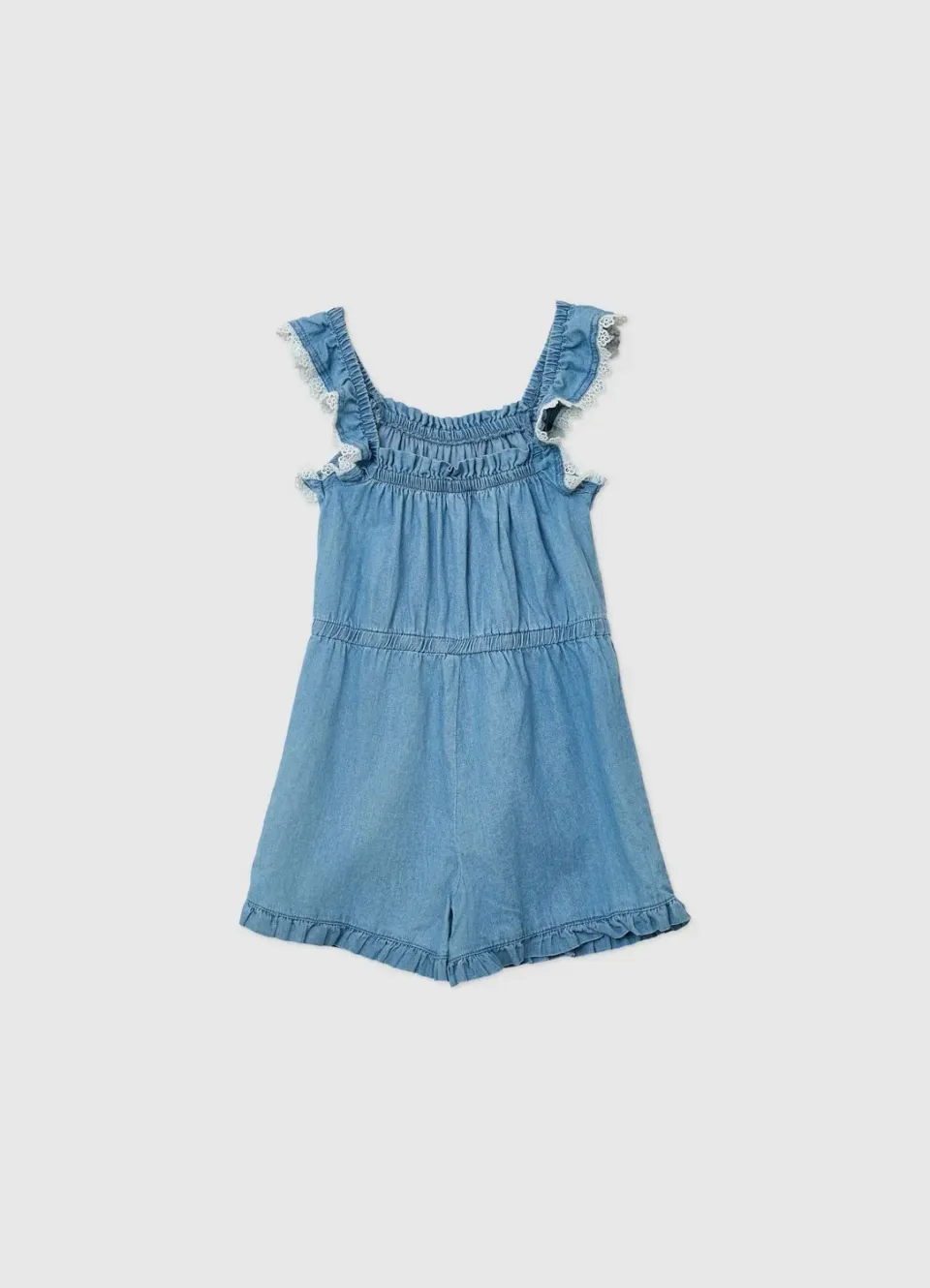 Calliope combishort fille volants dentelle sangallo
