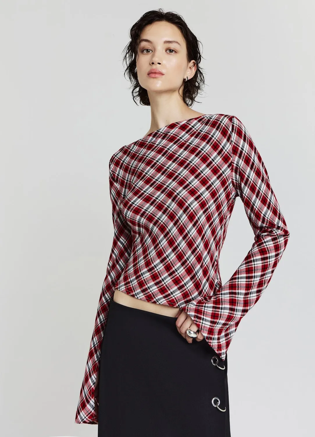 Calliope blouse femme col châle à motifs