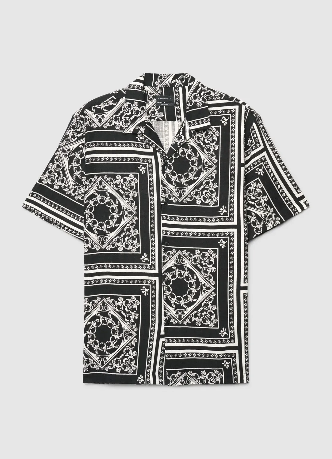 Calliope chemise bowling homme à motifs manches courtes