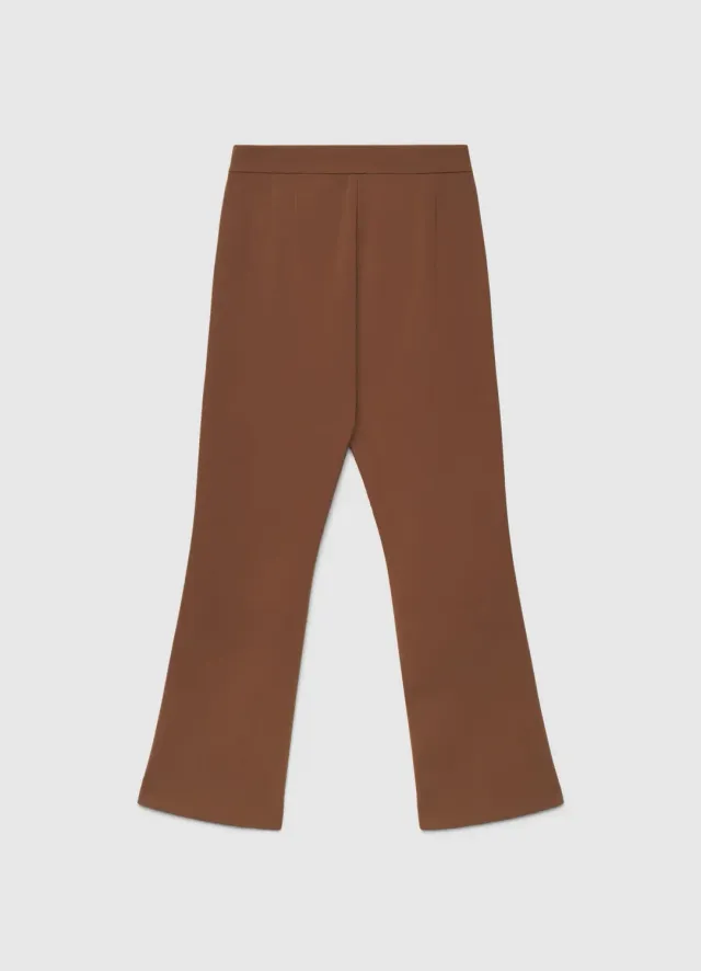 Calliope pantalon flare femme uni taille lisse