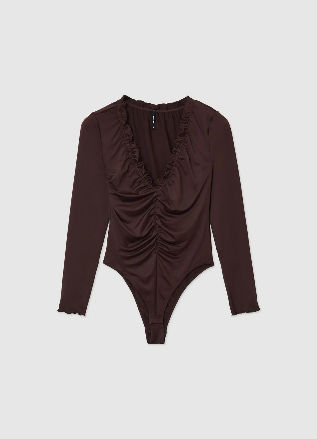 Calliope body froncé volant col V femme