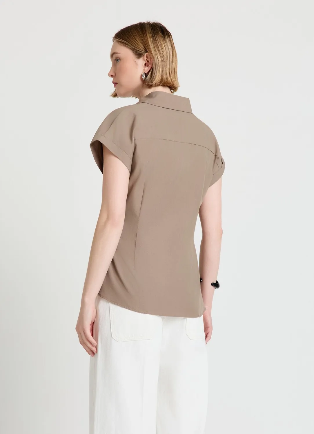 Calliope chemise nouée femme manches courtes