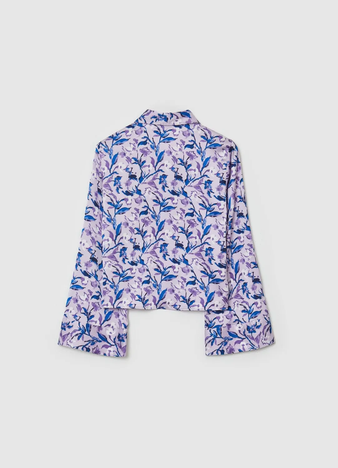 Calliope chemise kimono femme satin à motifs