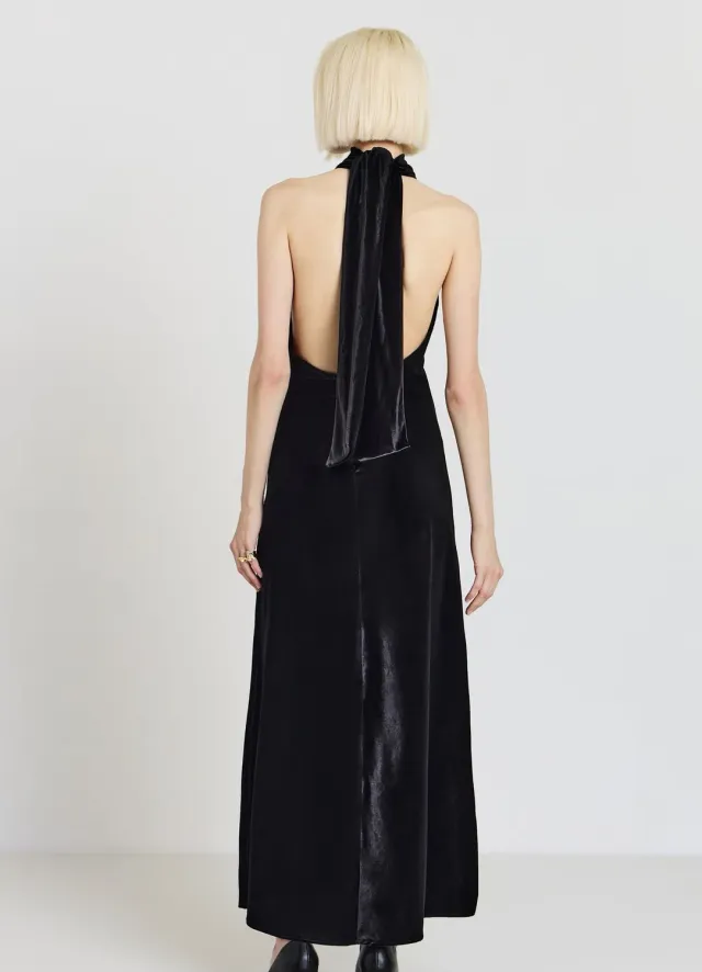Calliope robe longue nœud col femme soirée