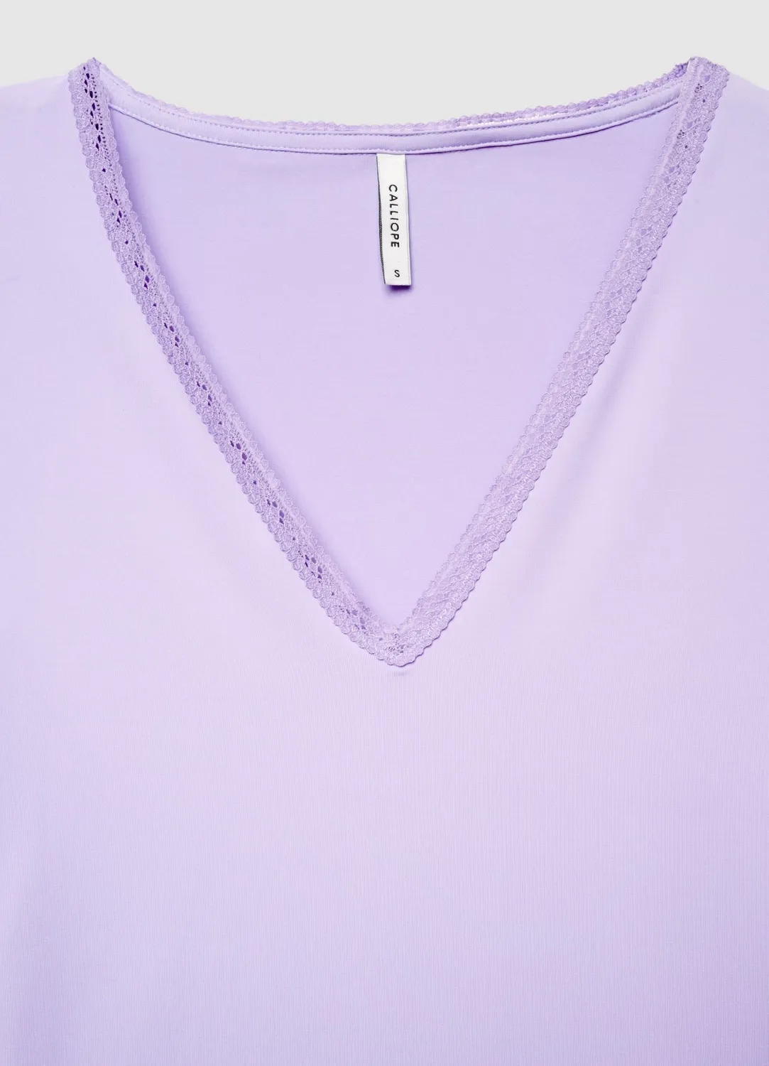 Calliope t-shirt manches longues femme col V dentelle