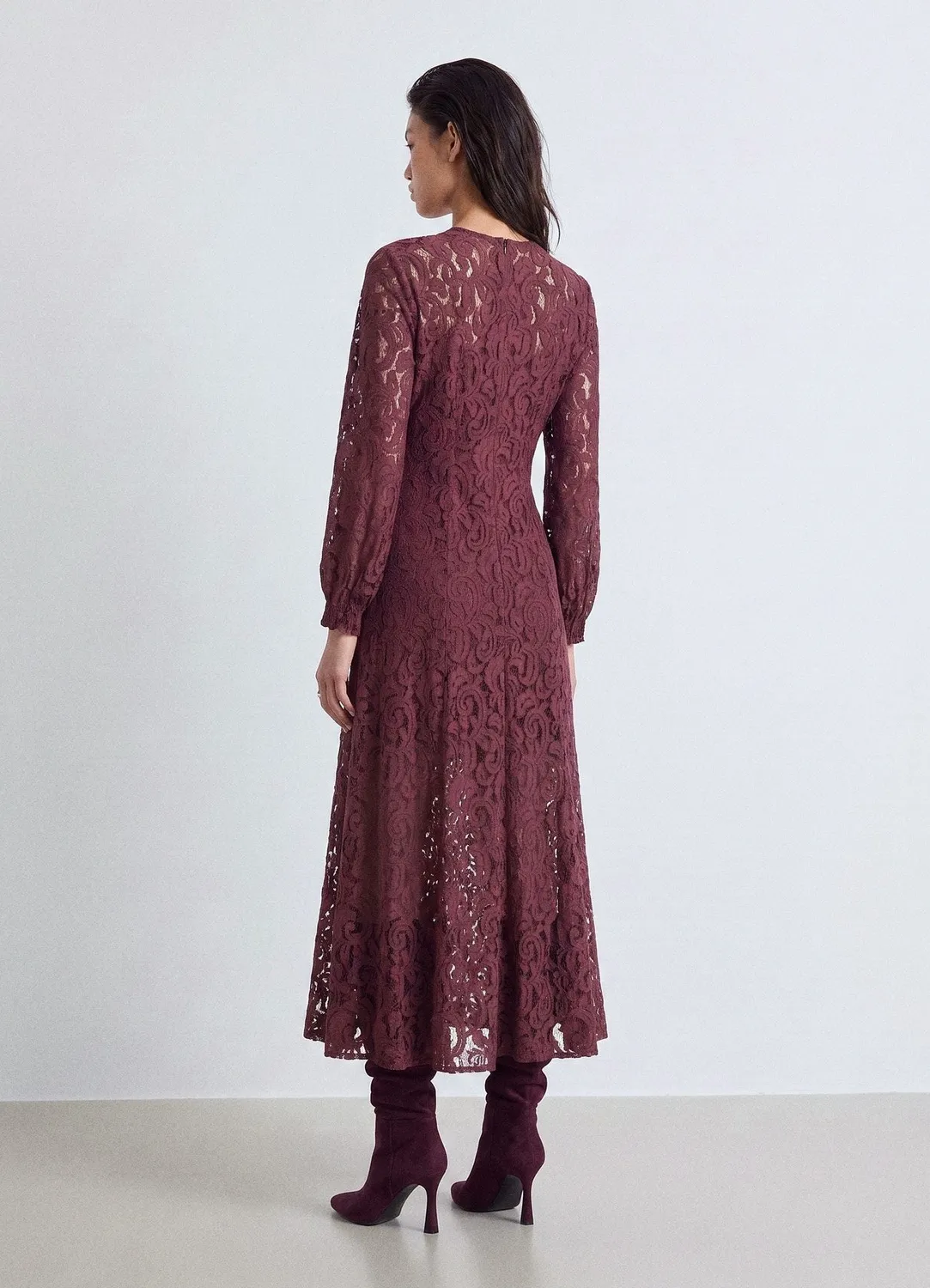 Calliope Atelier robe longue dentelle femme