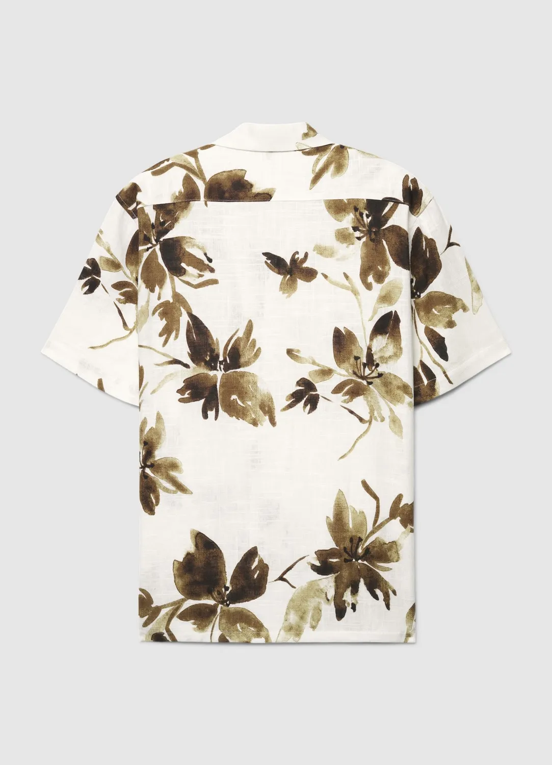 Calliope chemise fleurs lin homme manches courtes