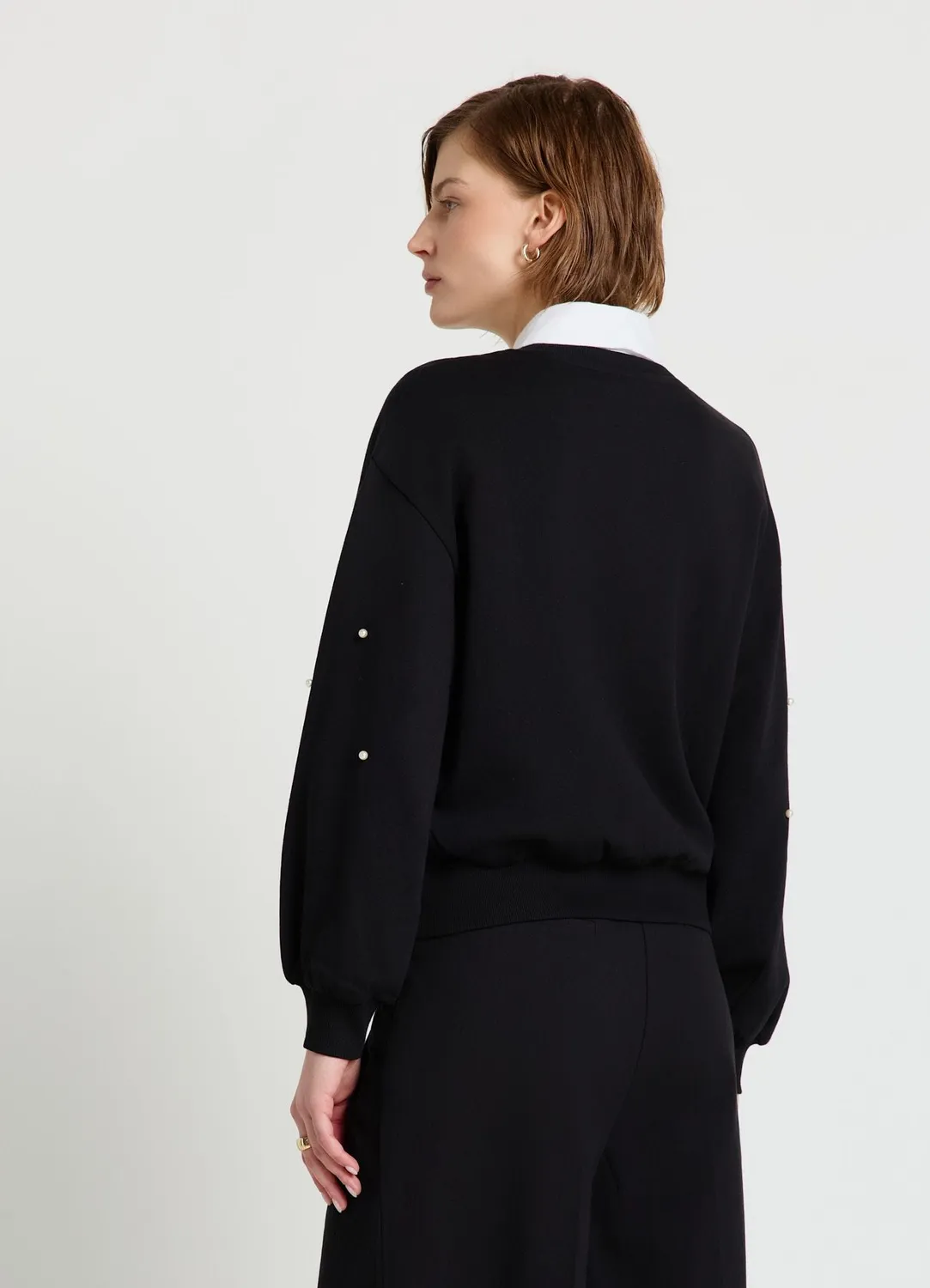 Calliope sweat perles femme col rond