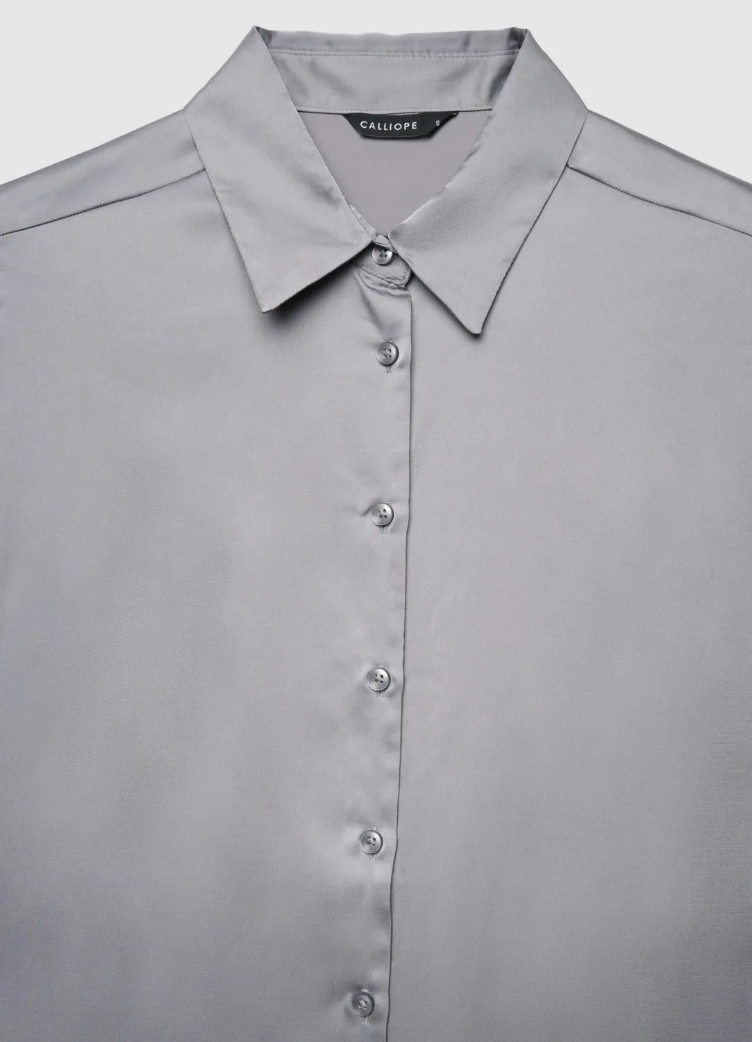 Calliope chemise satinée femme classique unie