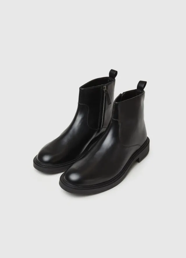 Calliope bottines homme zip bout rond