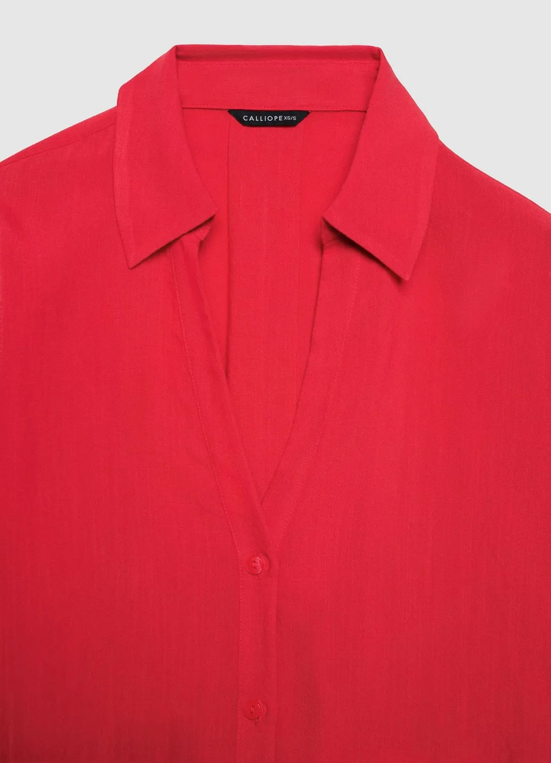 Calliope Chemise femme col V boutons manches 3/4