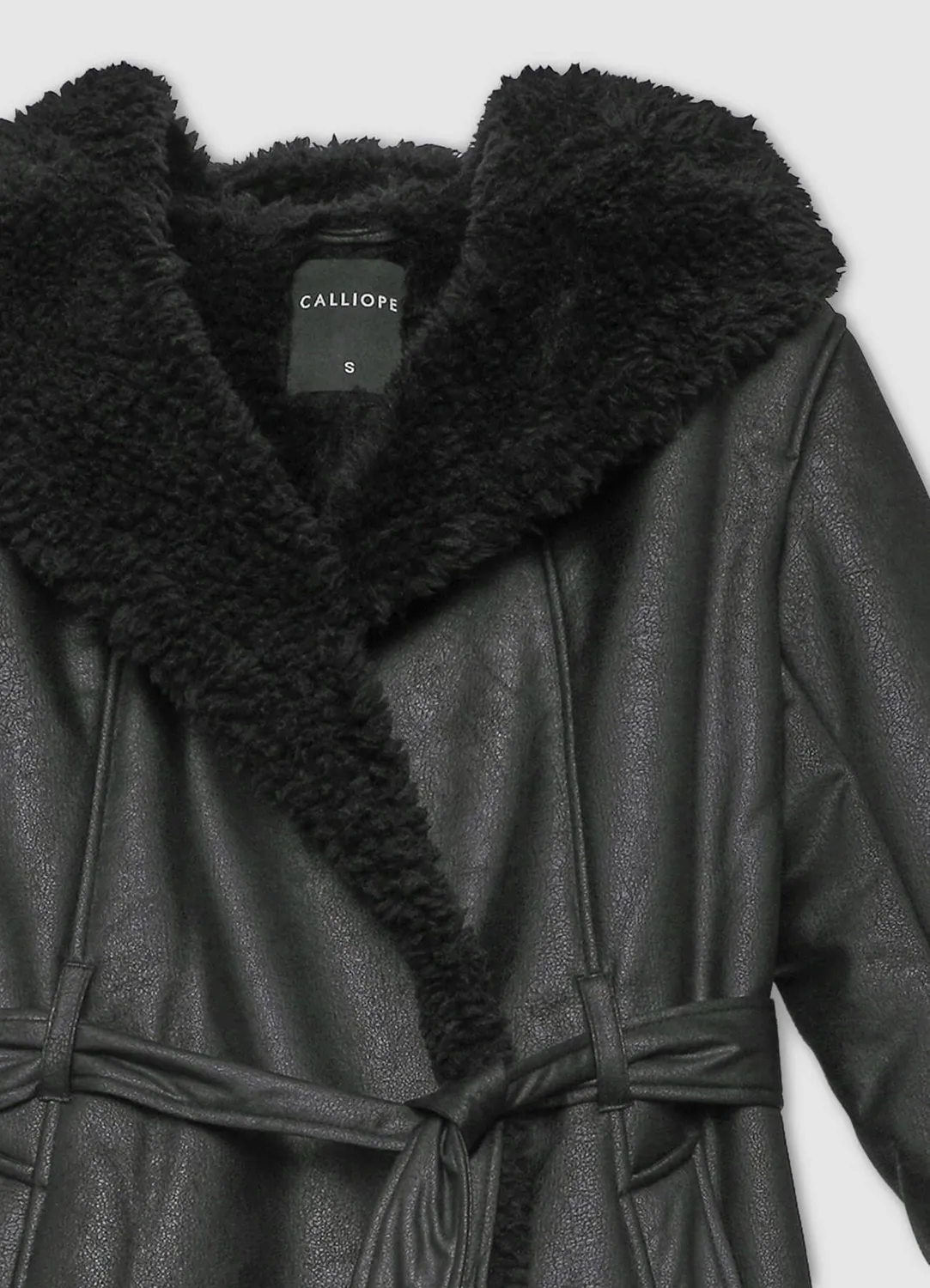 Calliope manteau long femme capuche fourrure