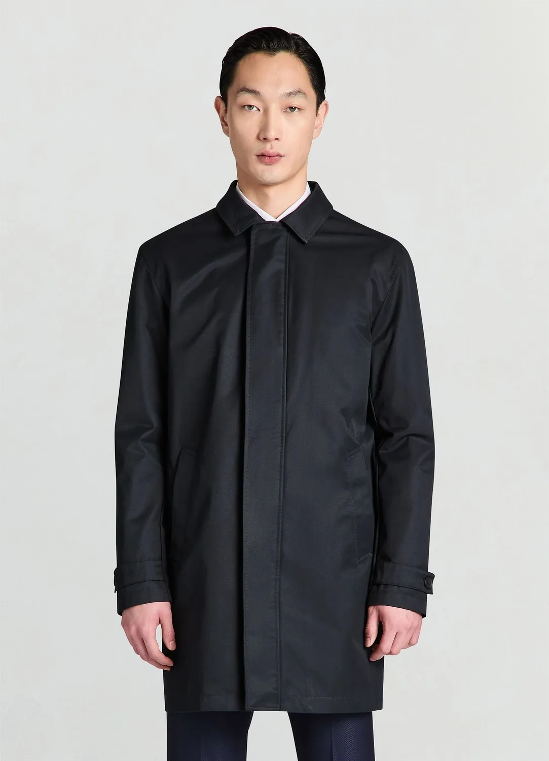 Calliope uni long manteau homme poches