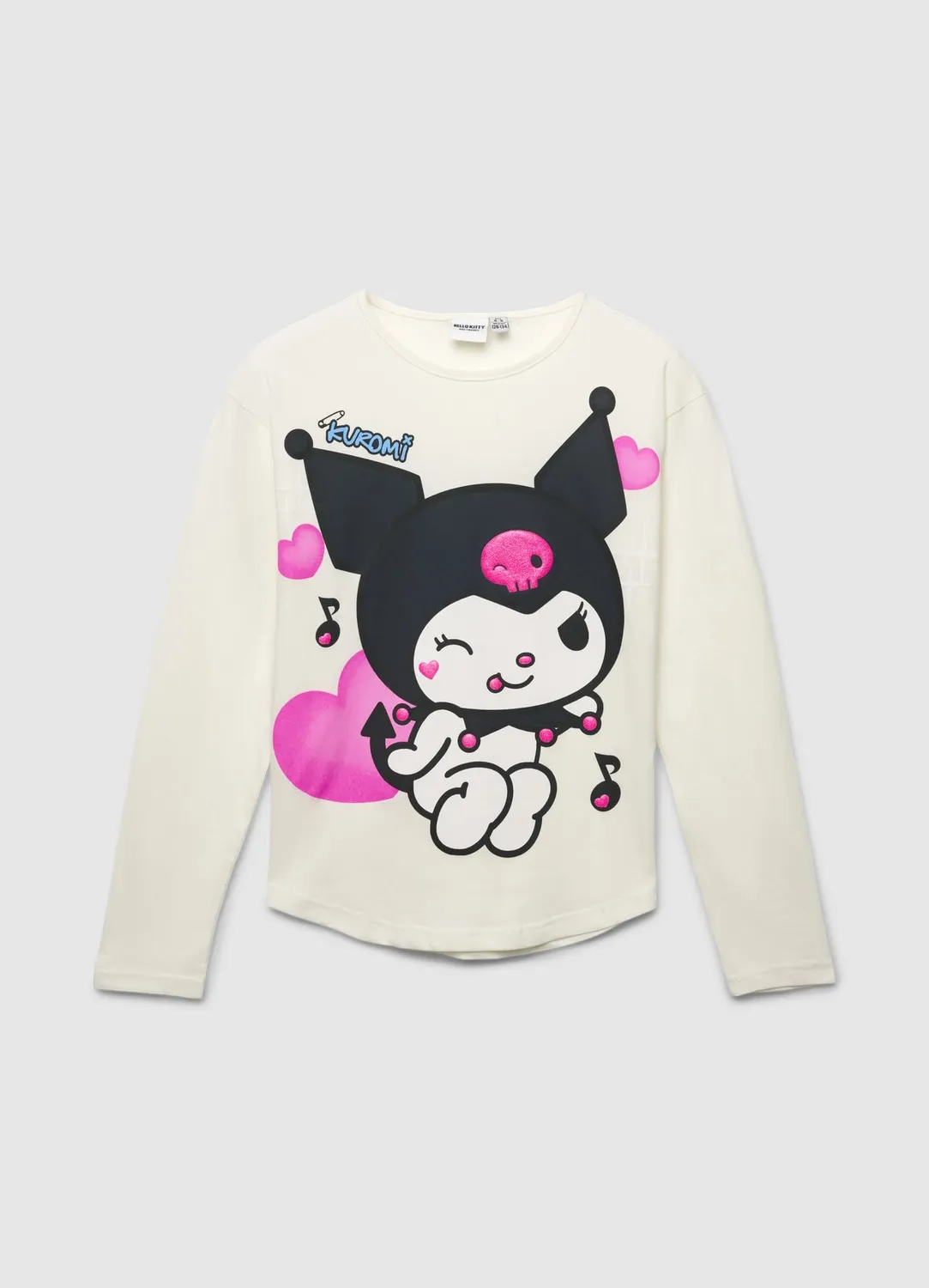 Calliope Kuromi t-shirt fille manches longues imprimé