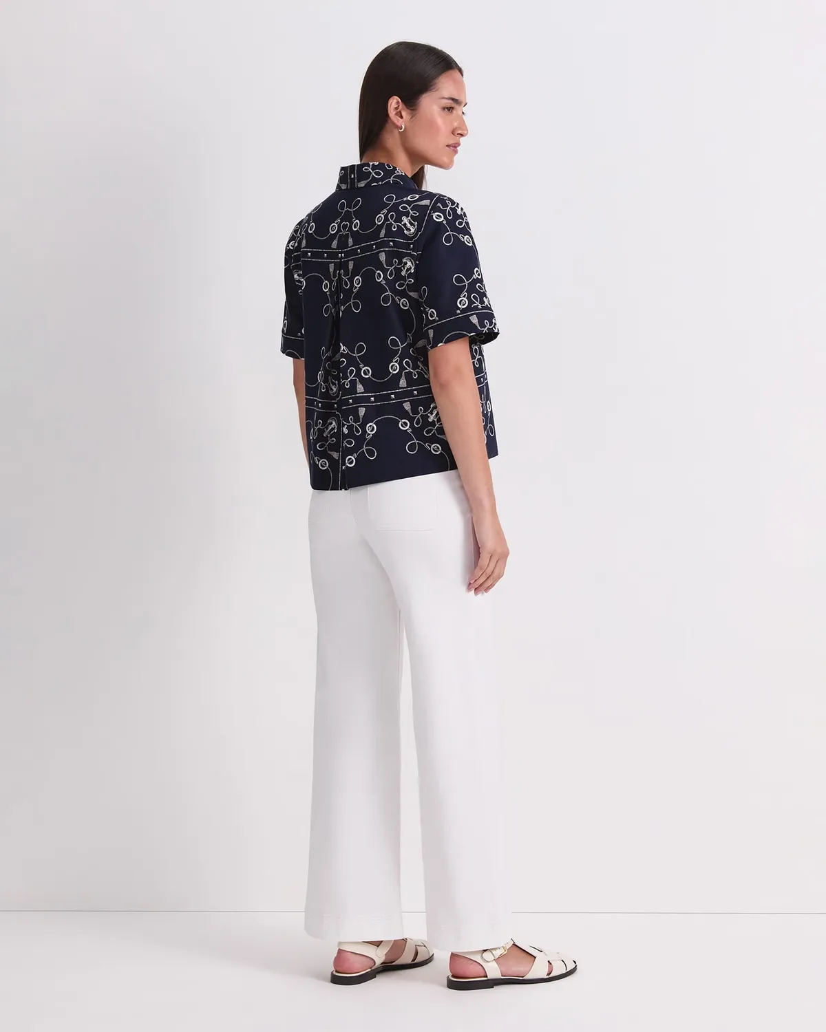 Sportscraft Sardinia blouse lin coton imprimé