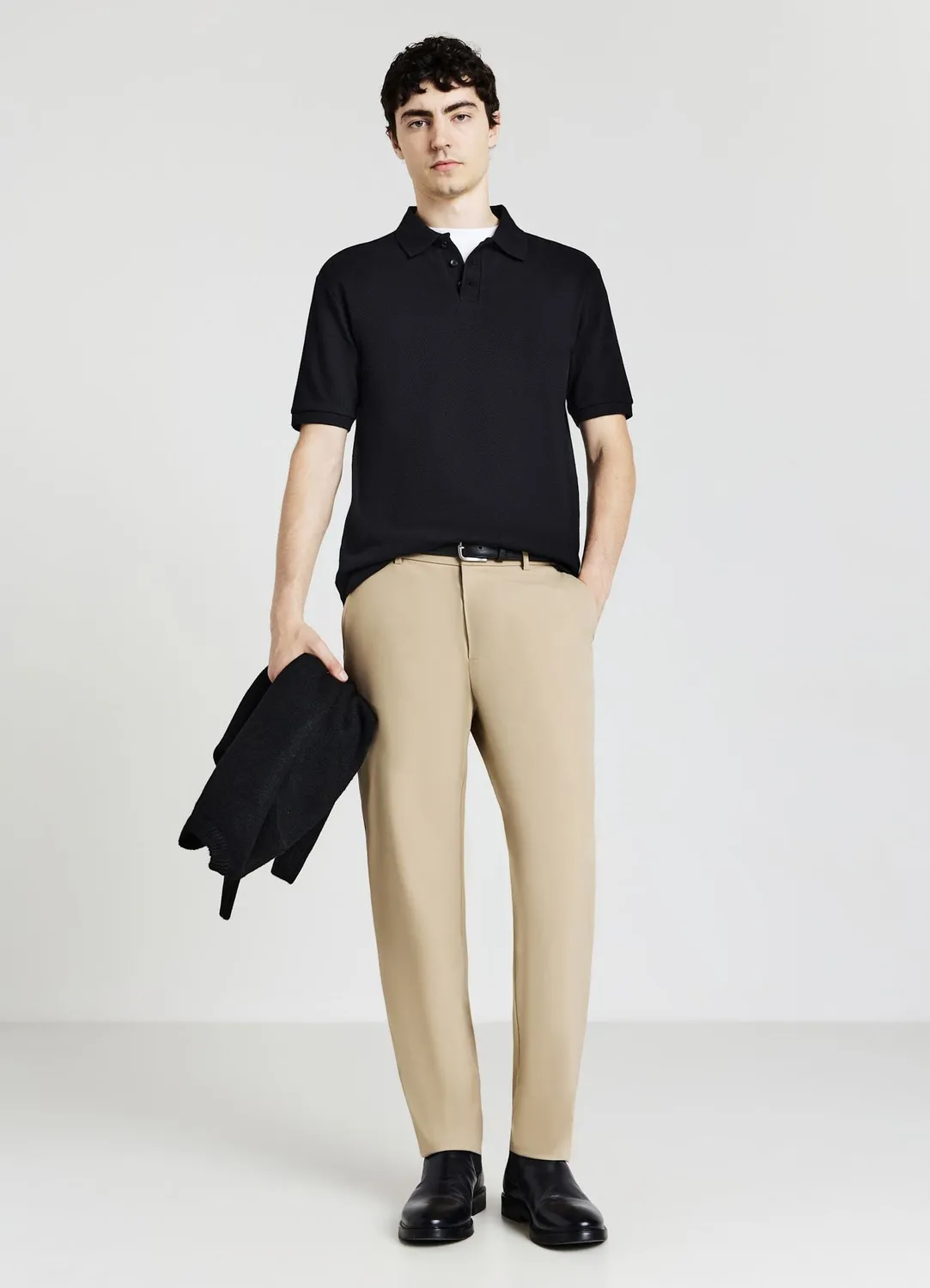 Calliope T-shirt polo 3 boutons polo homme S coton