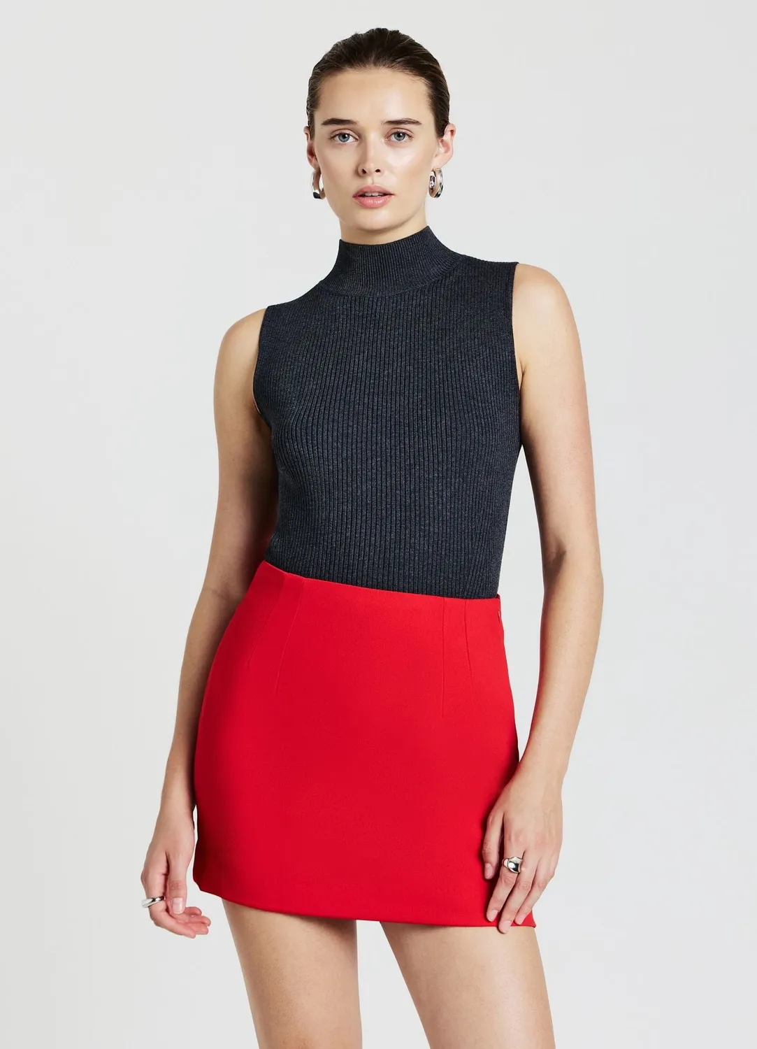 Calliope pinces minijupe zip latéral femme