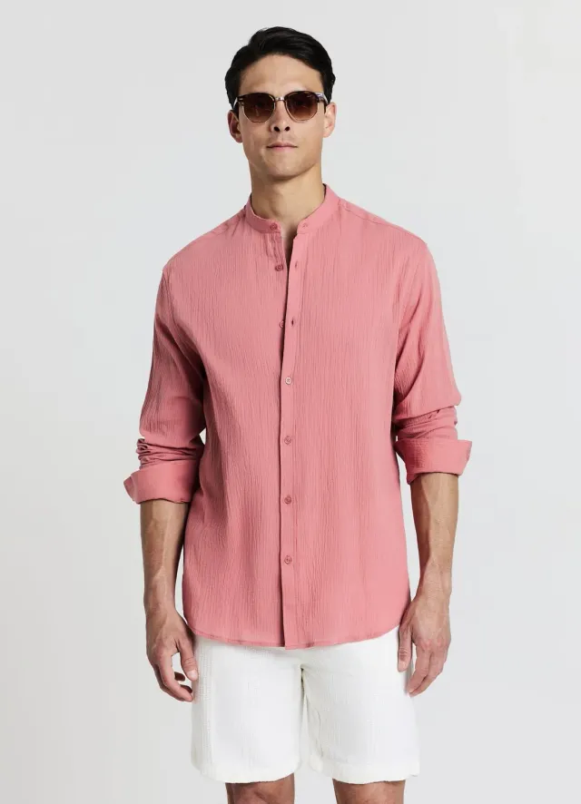 Calliope chemise homme col coréen coton