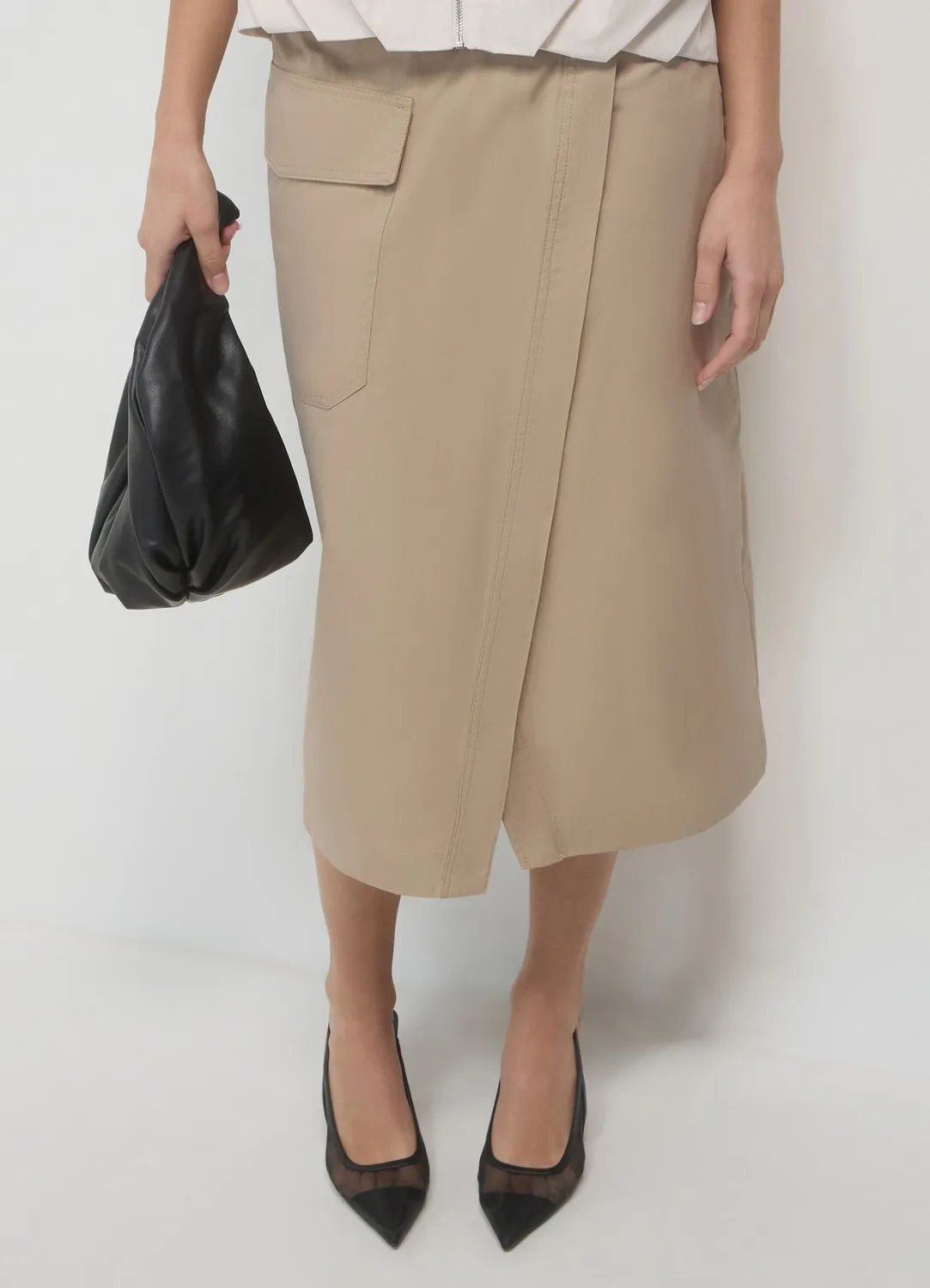 Calliope jupe panneau femme coton ceinture à nouer