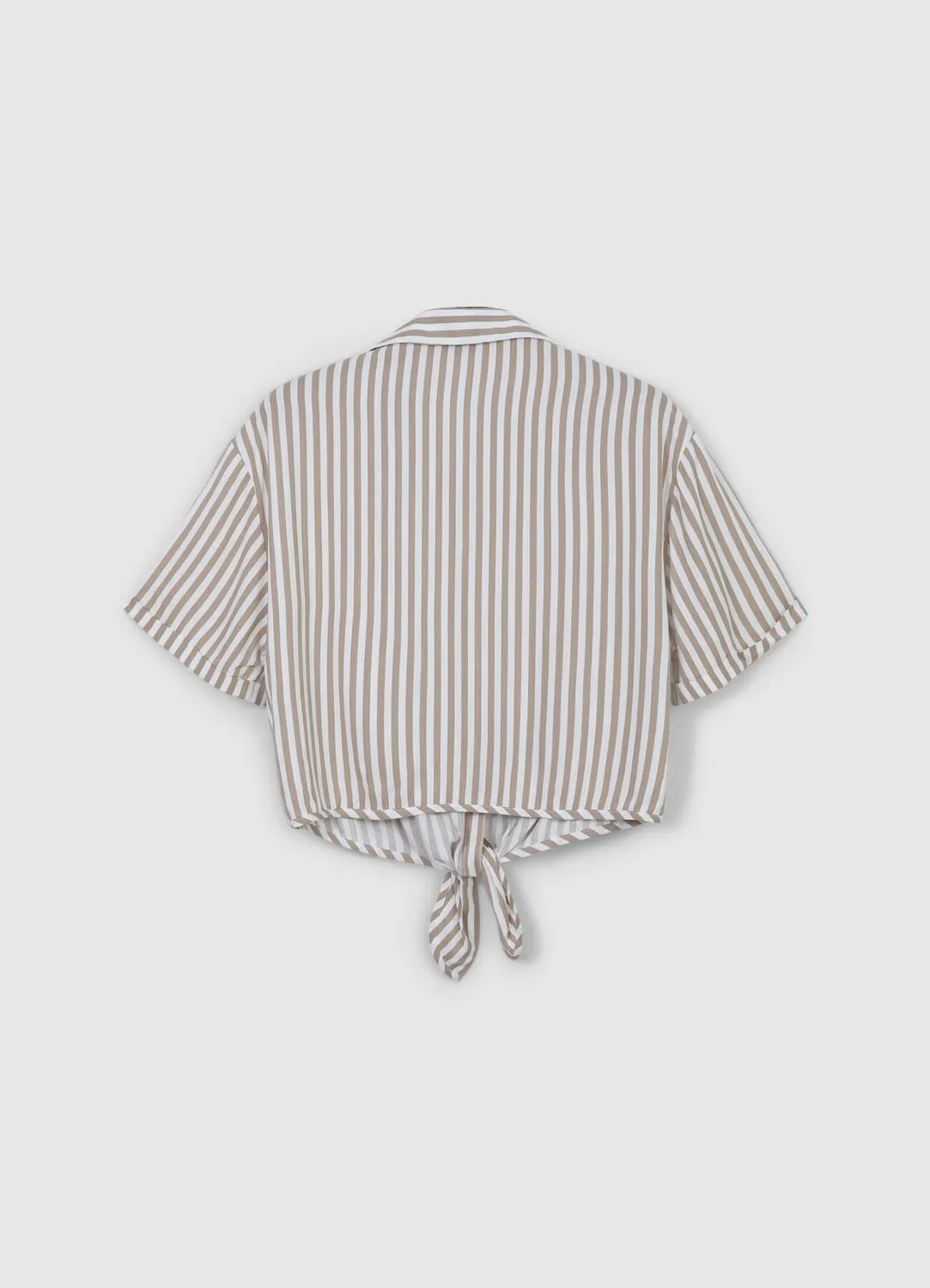 Calliope chemise rayée à nœud femme manches courtes