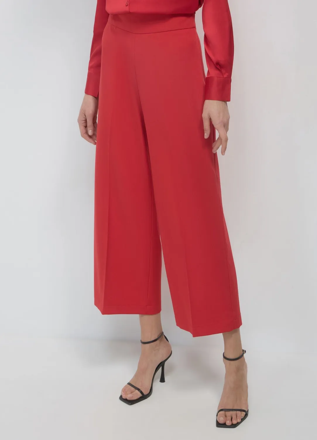 Calliope pantalon palazzo court femme uni