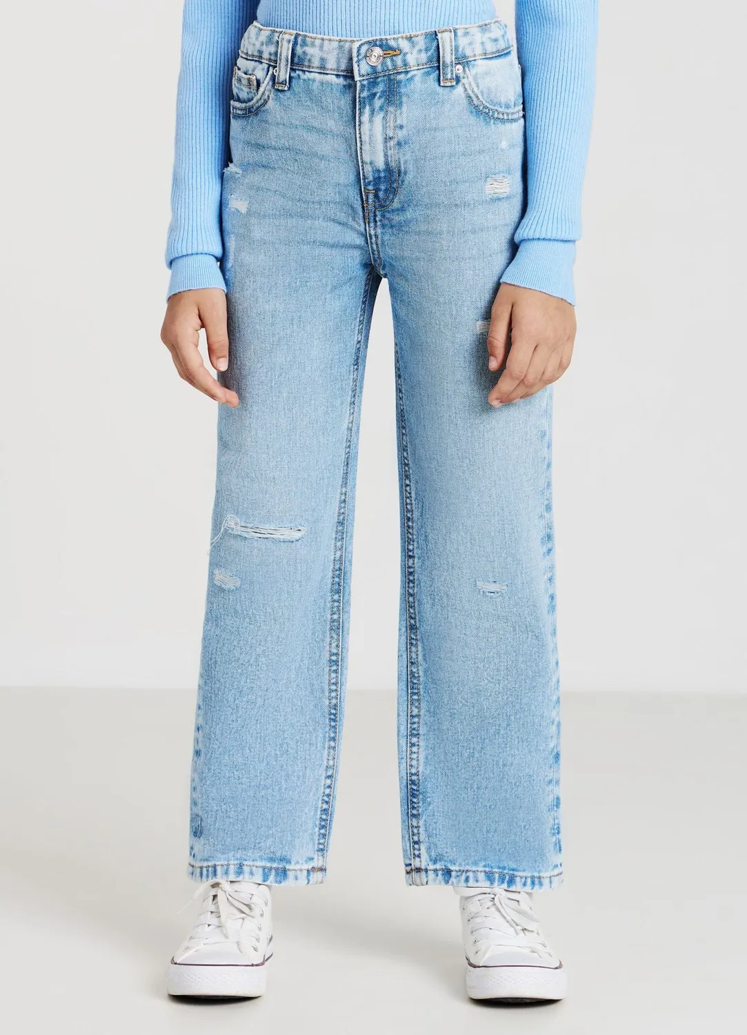 Calliope jean straight fille déchiré regular