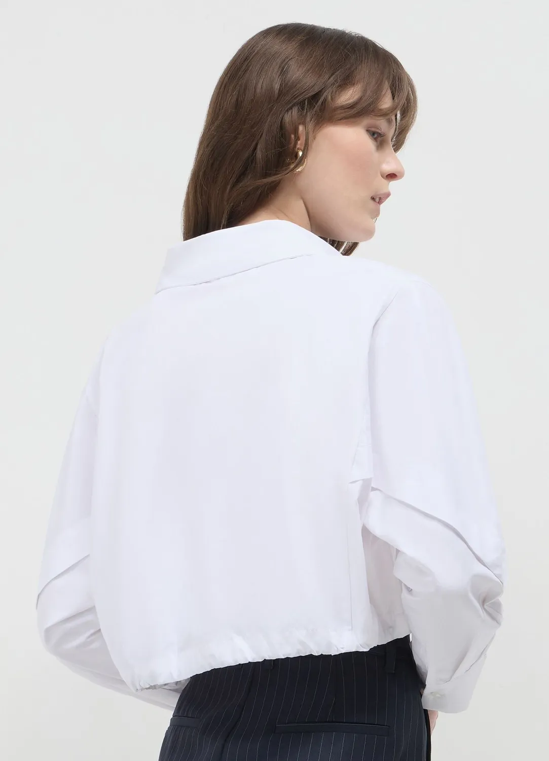 Calliope chemise courte cordon femme crop