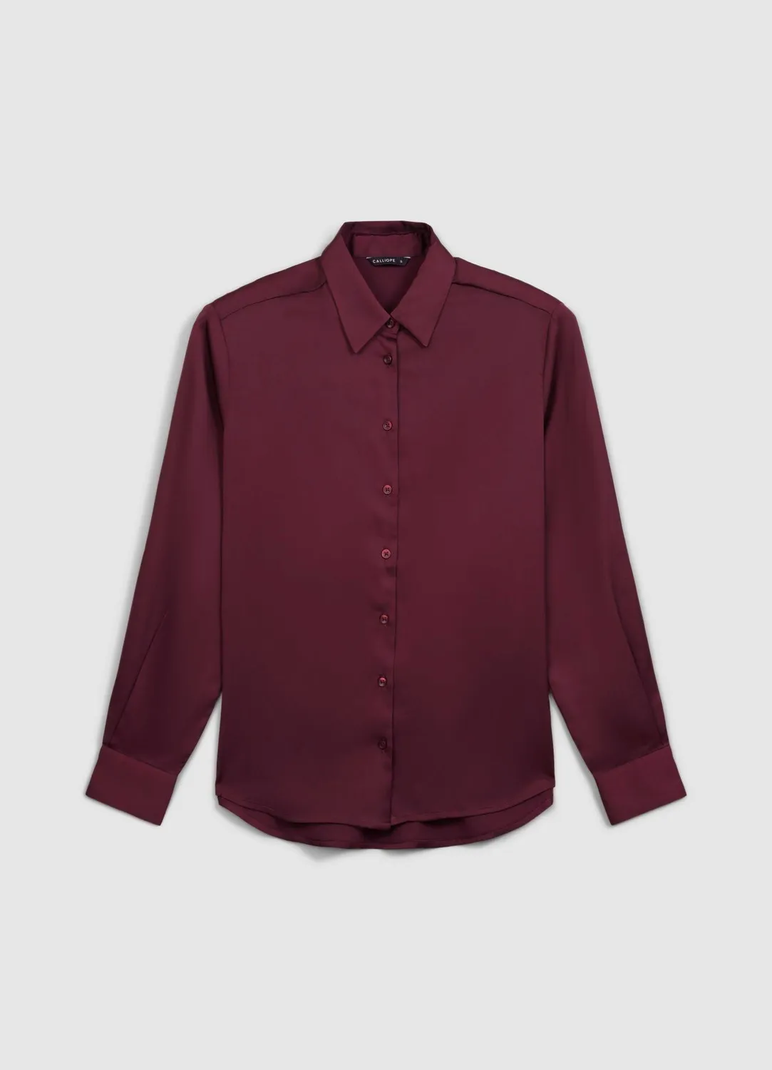 Calliope chemise satinée femme manches longues