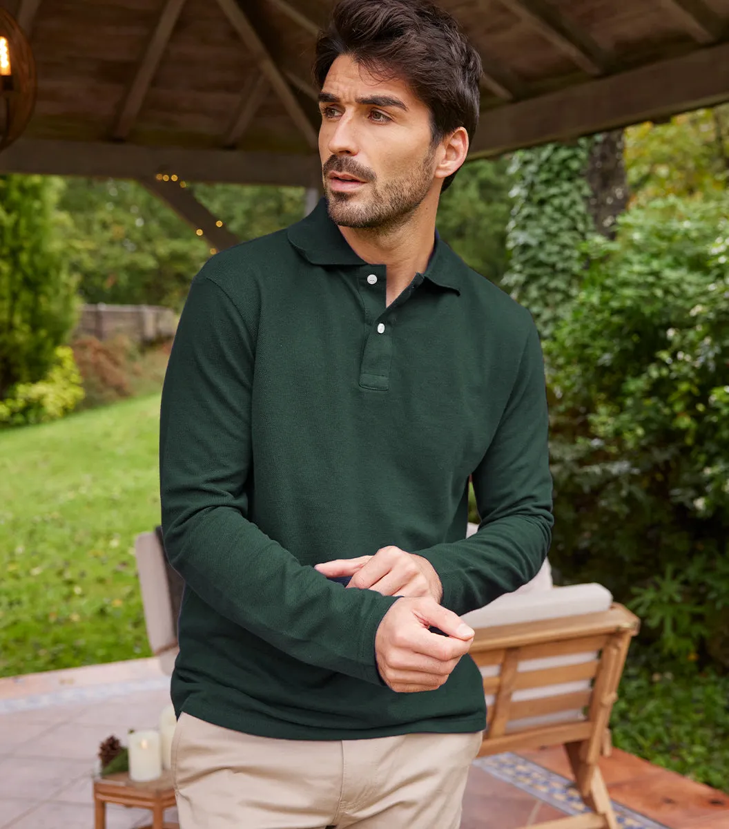 Cocorico Intemporel Sapin polo homme manches longues