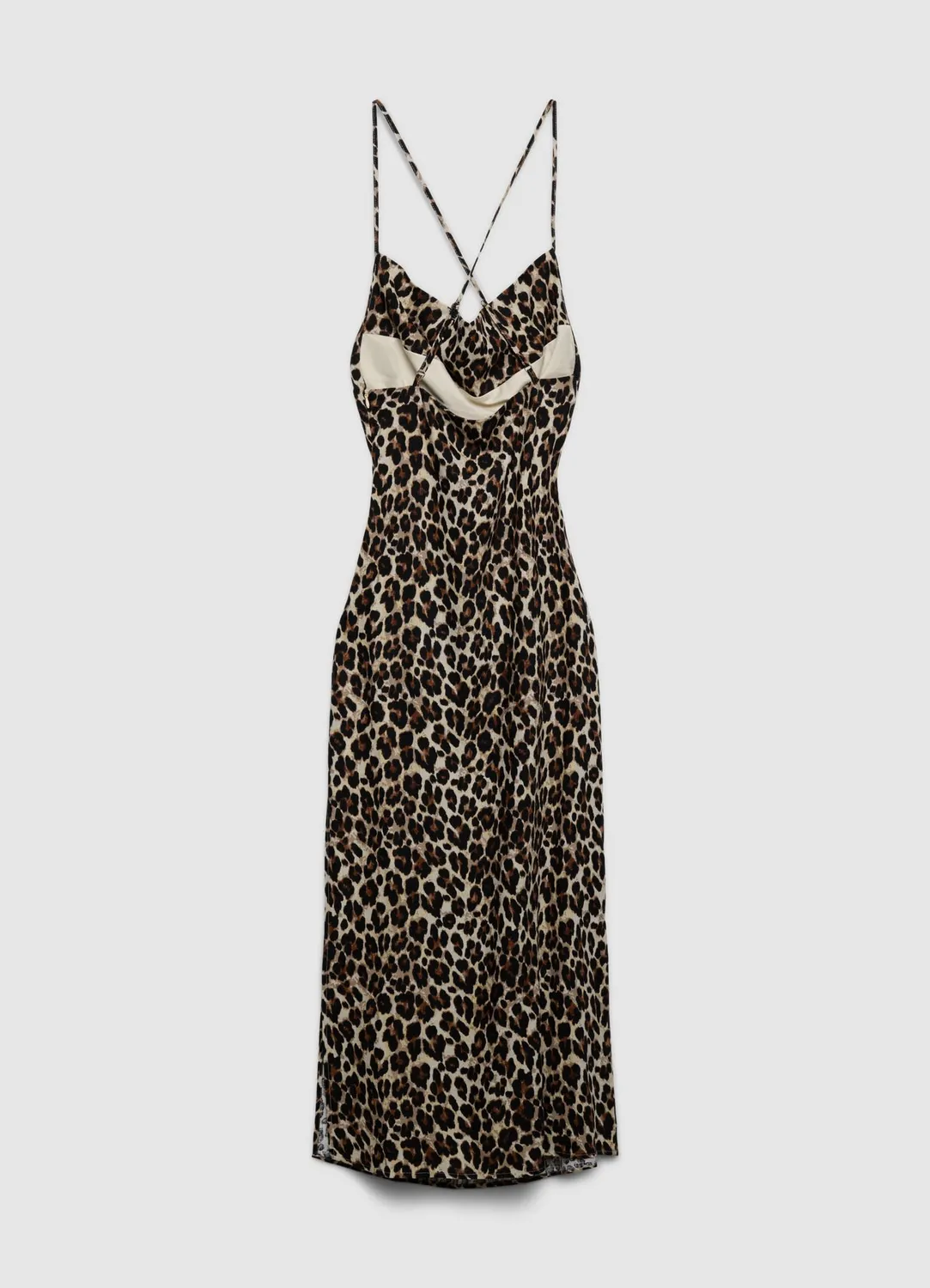 Calliope robe longue drapée animalier taille S