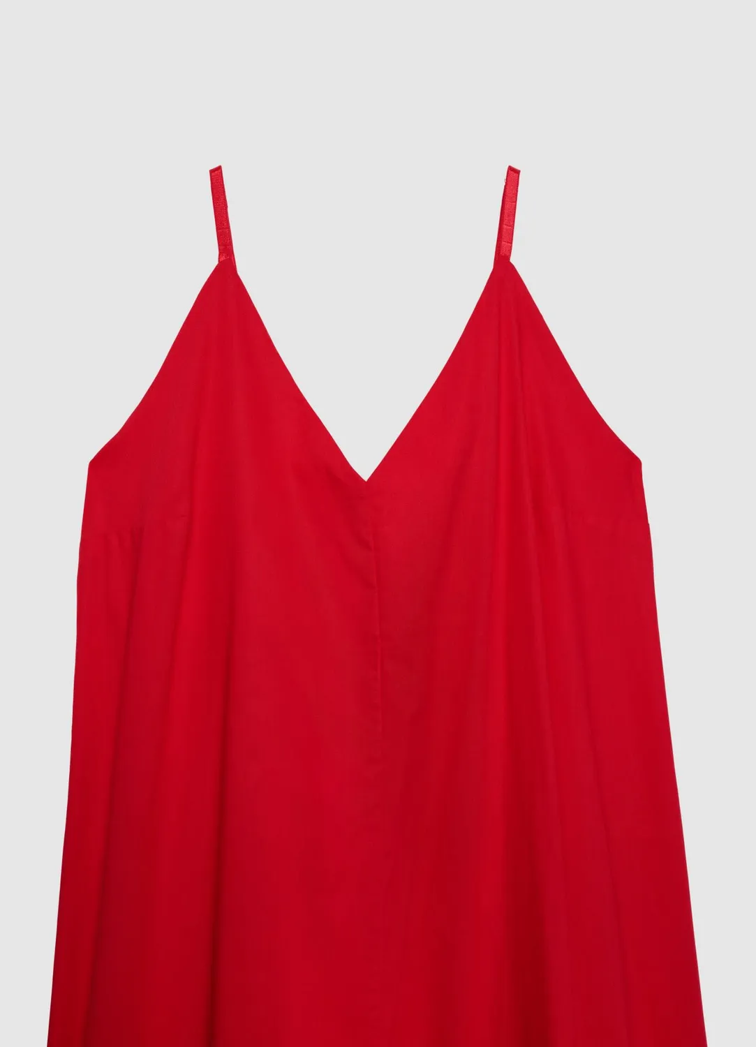 Calliope robe longue femme col V volant ballon bretelles
