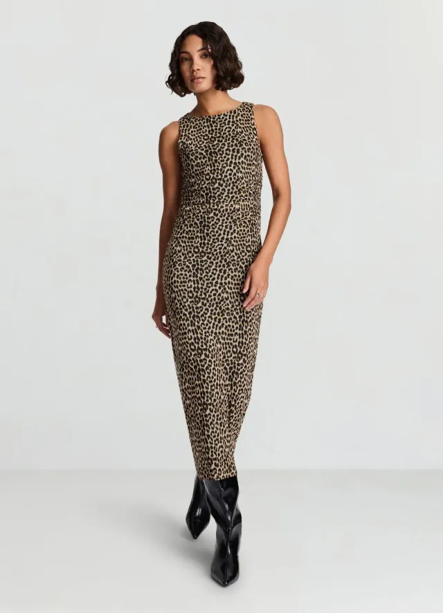 Calliope Atelier Abito tulle animalier robe soirée midi