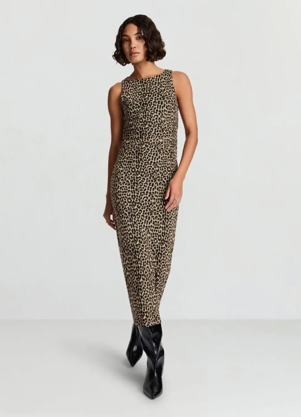 Calliope Atelier Abito tulle animalier robe soirée midi