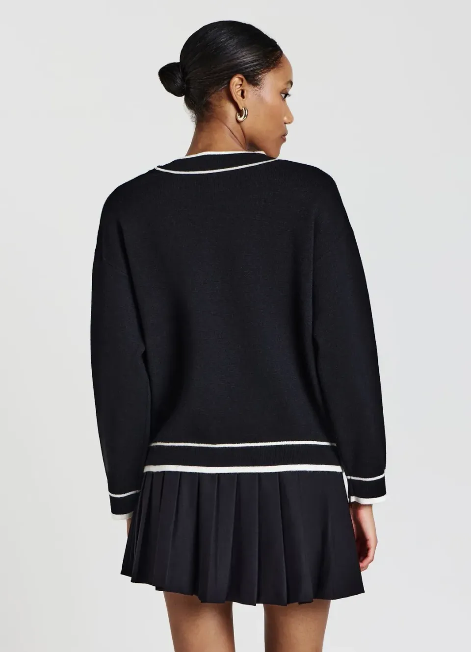 Calliope Cardigan profils contraste gilet femme col V