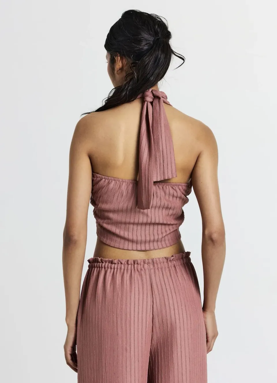 Calliope top croisé femme attache cou taille unique