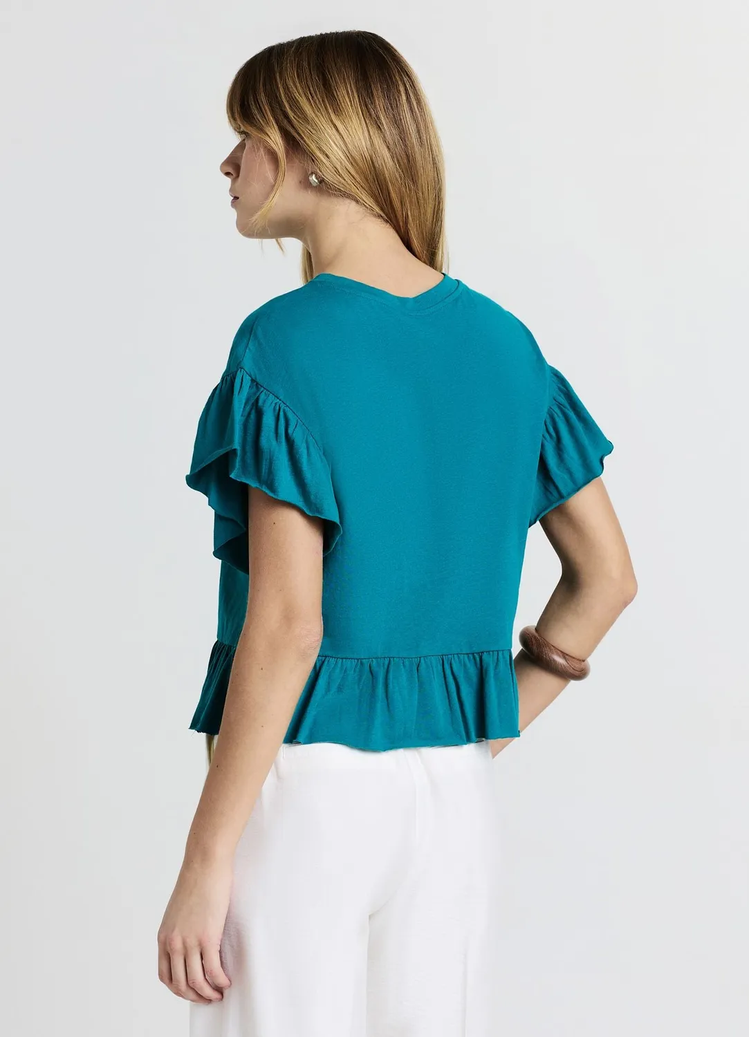 Calliope T-shirt volants femme coton