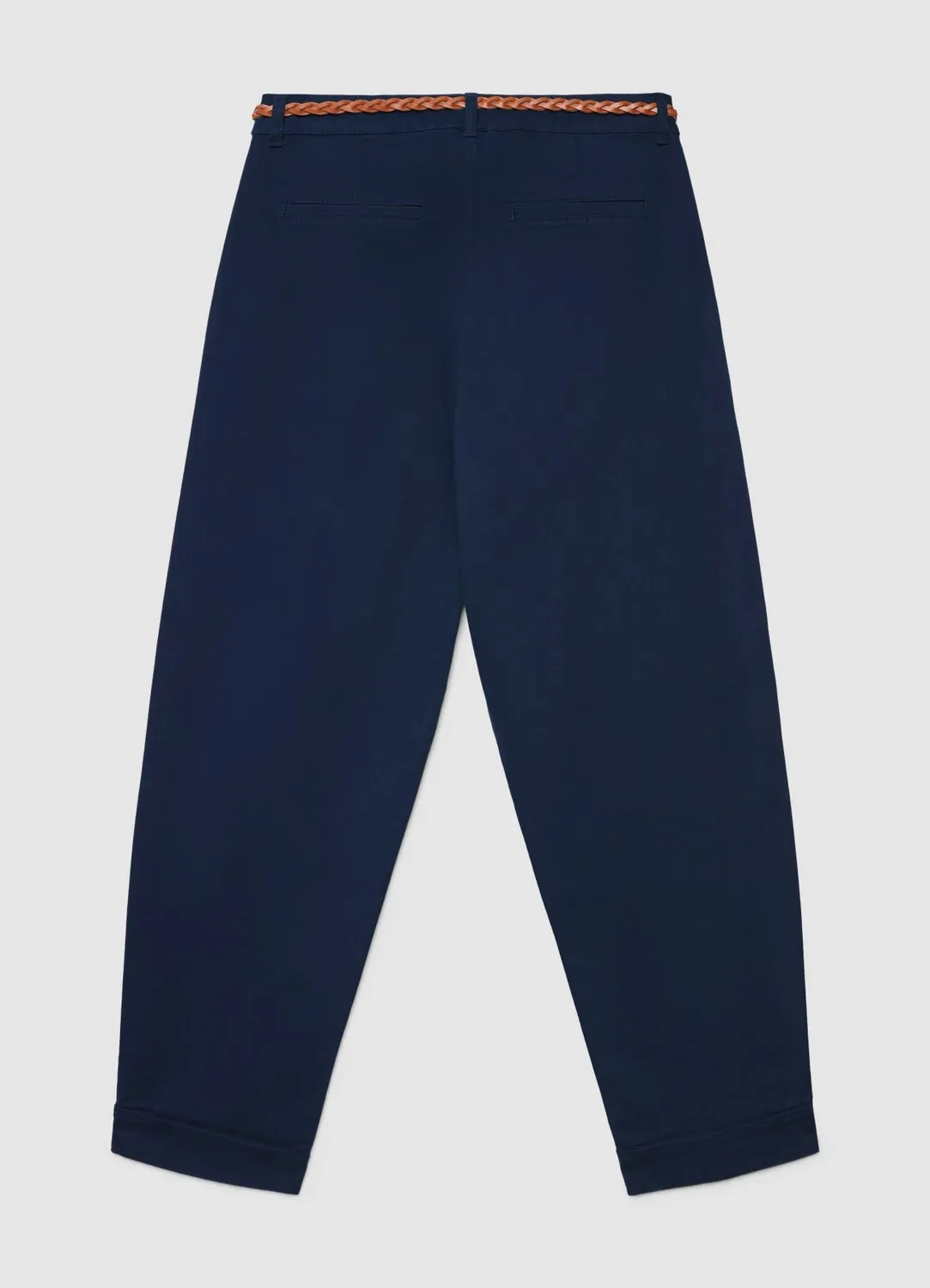 Calliope pantalon chino ceinture tressée femme