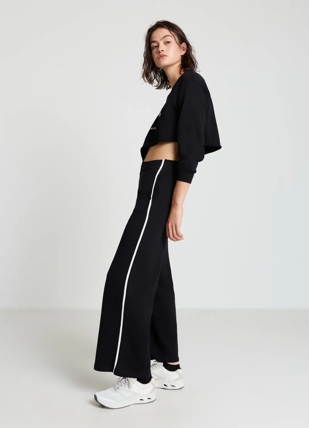 Calliope pantalon sport femme wide leg bandes