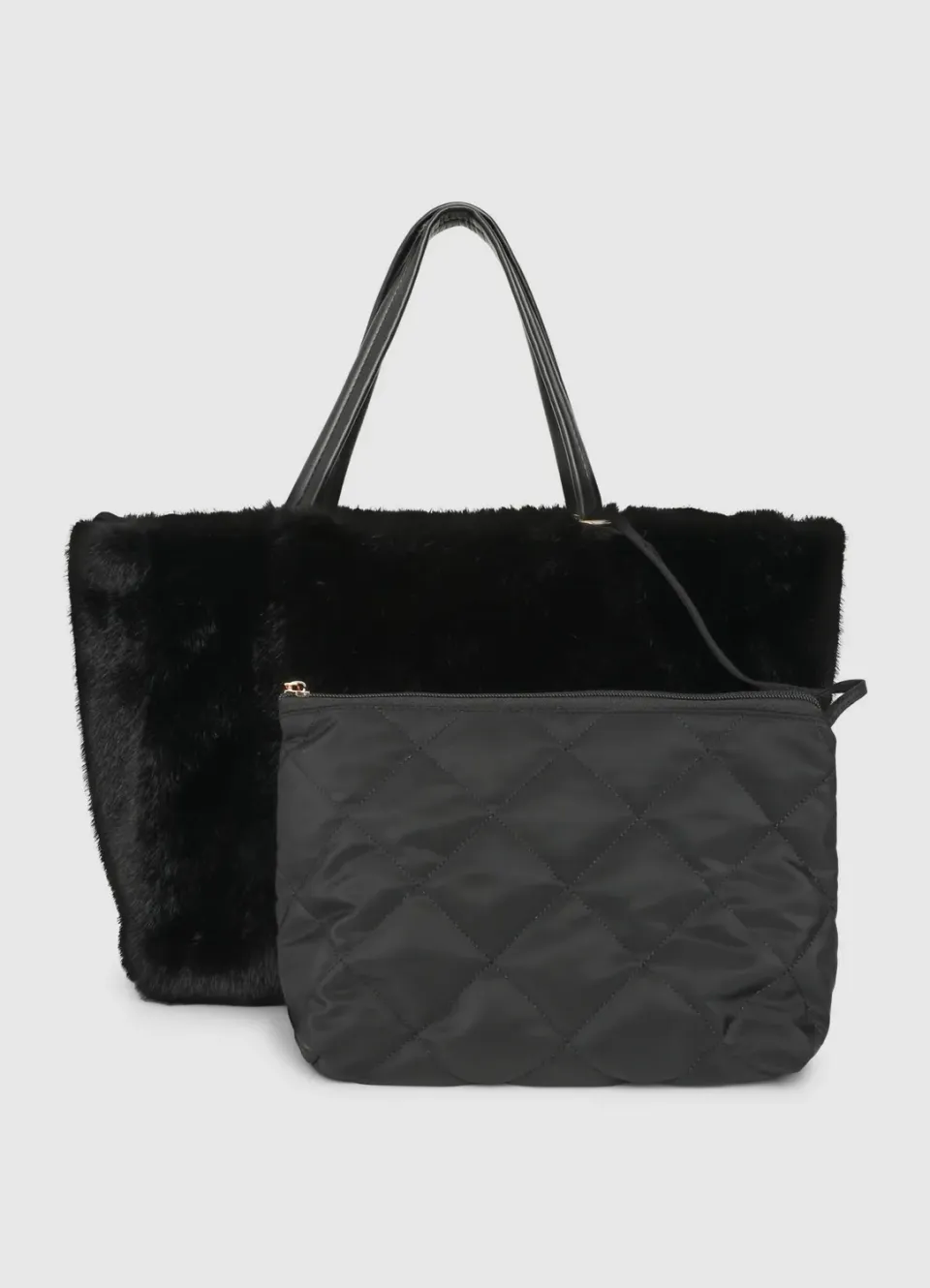 Calliope sac shopper fourrure femme avec pochette