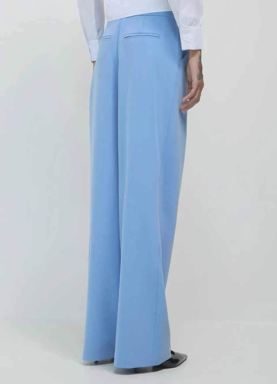 Calliope Pantalon palazzo à pinces femme fluide