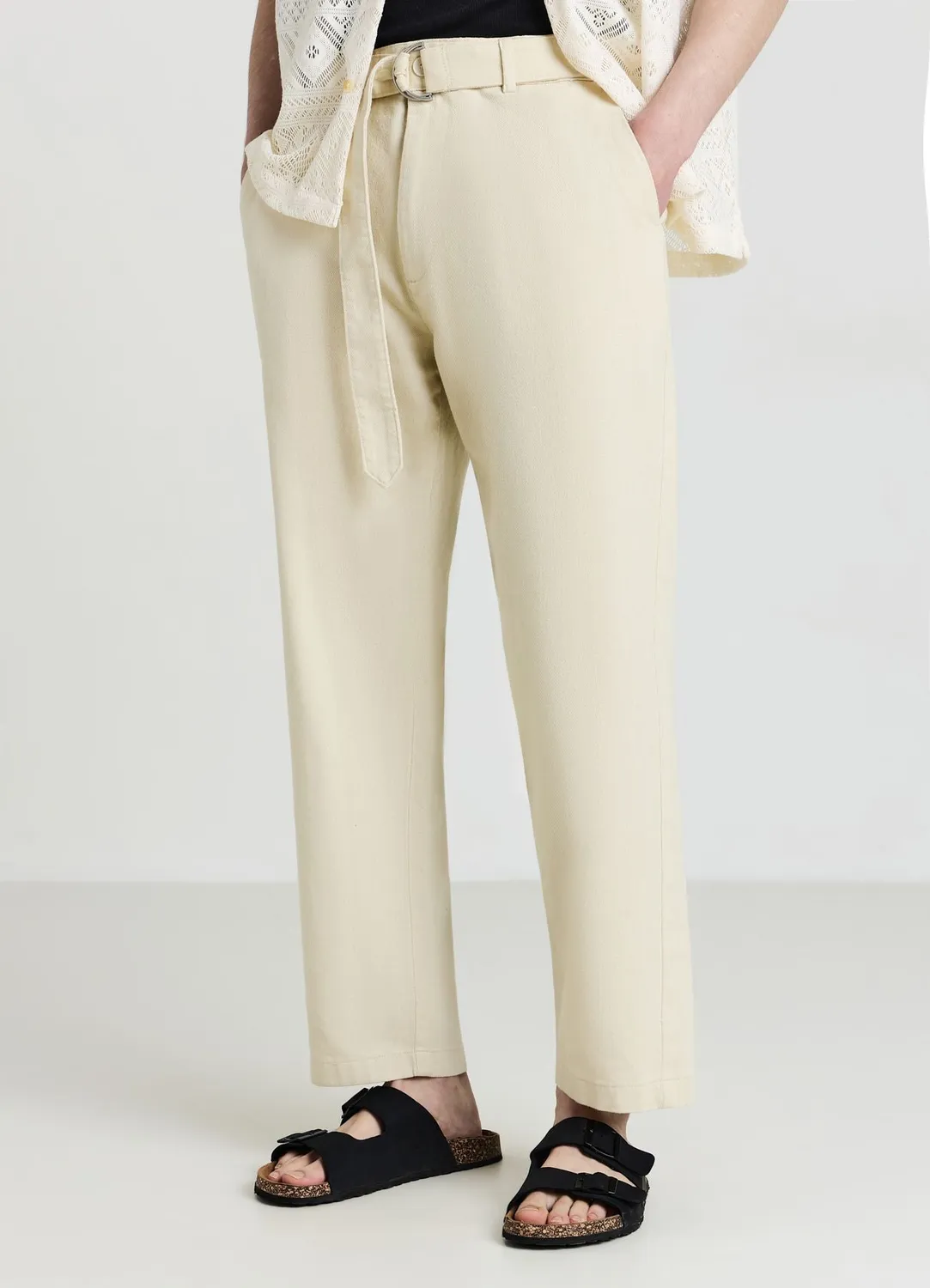 Calliope pantalon large homme ceinture à nouer